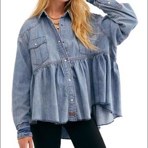 NWOT Free People Dylan Baby Doll Top